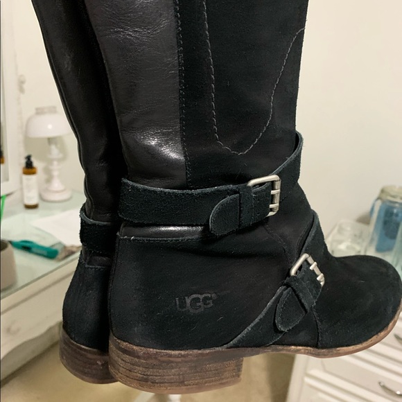 Black UGG boots tall size 10 - Picture 3 of 7